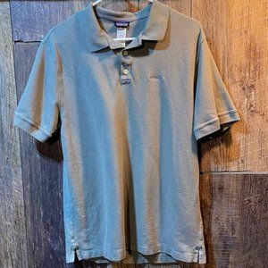 COPY - Patagonia Polo Shirt Men’s Med Organic Cotton Gray Short Slv Side Slit L…